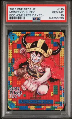 2025 ONE PIECE JPN PREM CARD COLL -ONE PIECE DAY'25- #110 MONKEY D. LUFFY PSA 10 - Image 1