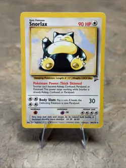 🔥 Snorlax 30/130 Vintage Non-Holo MP | Base Set 2 Pokemon Card - Image 1