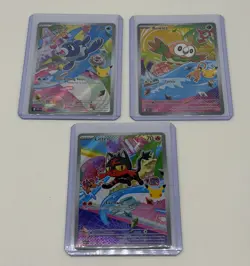 Pokemon First Partner Illustration Collection 3 card gen 7 Alola Set NM - Image 1