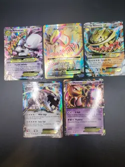 Pokemon EX Cards Lot of 5 - M Mewtwo, Mewtwo, M Pidgeot, Steelix, M Steelix - Image 1