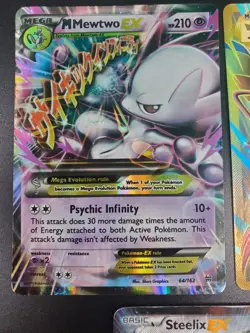 Pokemon EX Cards Lot of 5 - M Mewtwo, Mewtwo, M Pidgeot, Steelix, M Steelix - Image 2