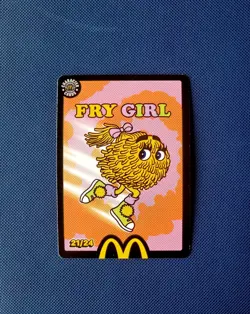 Fry Girl 21/24 Mcdonalds TCG Trading Cards 2026 UnRedeemed Card with FREE FRIES - Image 1