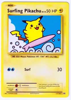 Surfing Pikachu Secret Rare XY Evolutions 111/108 LP Pokemon TCG - Image 1