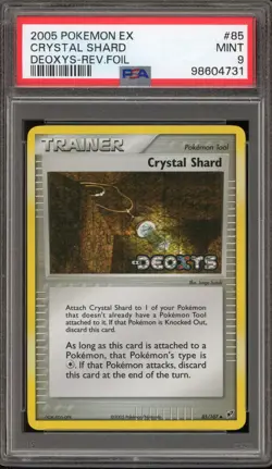 Pokemon Crystal Shard EX Deoxys Reverse Holo #85 PSA 9 Mint - Image 1