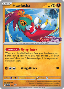 Pokemon TCG Hawlucha SVP 007 Prerelease Scarlet & Violet Black Star Promo NM/M - Image 1