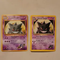 2 Pack Pokemon Sabrina's Gengar Gym Challenge Cards 1999 Nintendo Vintage - Image 1