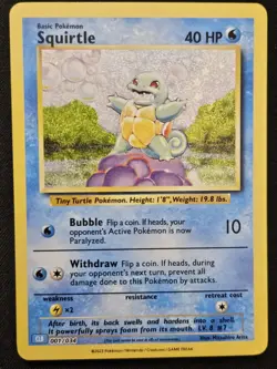 Squirtle 001/034 CLB Classic Collection Blastoise Deck Holo Pokemon TCG 2023 NM - Image 1