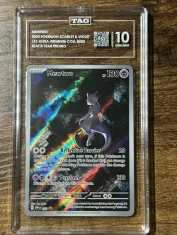 TAG 10 GEM MINT Mewtwo #052 Black Star Promo – 2023 Pokemon TCG S&V UPC - Image 1