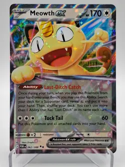 Pokemon TCG: Meowth ex 062/088 Perfect Order NM-Double Rare - Image 1