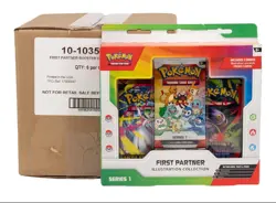 Pokemon TCG: First Partner ILLUSTRATION COLLECTION CASE Factory Sealed 6ct - QTY - Image 1
