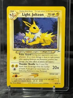 Light Jolteon 48/105 Neo Destiny Unlimited Uncommon Pokemon TCG LP to MP - Image 1