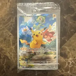 SEALED Pokemon Pikachu SVP 027 Scarlet & Violet Full Art Holo Black Star Promo - Image 1