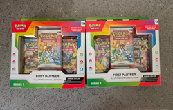 2 x POKEMON - FIRST PARTNER ILLUSTRATION COLLECTION BOOSTER PACKS NEW AND SEALED - Image 1
