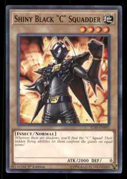Yugioh Shiny Black "C" Squadder #IGAS-EN092 Ignition Assault LP - Image 1