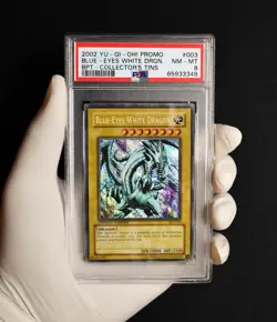 YuGiOh Blue Eyes White Dragon (Reverse Holo) BPT-003 NM-MINT PSA 8 - Image 1