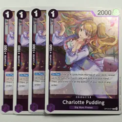 4x Charlotte Pudding OP12-071 R PLAYSET Legacy of the Master - ONE PIECE ENGLISH - Image 1