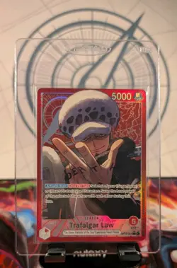 One Piece TCG The Azure Sea’s Seven Trafalgar Law ALT Art Leader OP14-001 - Image 1