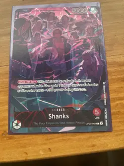 One Piece TCG Shanks OP09-001 Leader Alt Art One Piece 2nd Anniversary ENG - Image 2