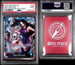2025 One Piece EN PSA Magazine Exclusive Promo OP07-038 Boa Hancock PSA 9 MINT - Image 3