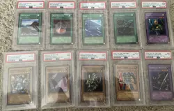 Yugioh Legend Of Blue Eyes 1st Edition PSA Graded Lot 10 Cards LOB 2002 BEWD - Image 1