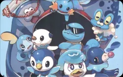 Pokemon Chinese Fan Art Photo Card Sunglasses Squirtle Water Types - Image 1