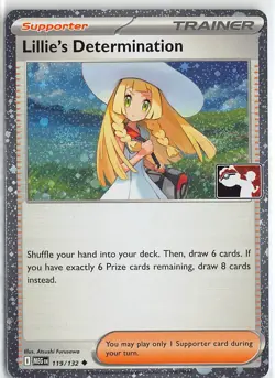 Prize Pack Series Cards Uncommon 119/132 Lillie's Determination - Image 1