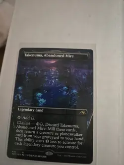 MTG - Takenuma, Abandoned Mire (Borderless) - Kamigawa: Neon Dynasty Legendary - Image 1