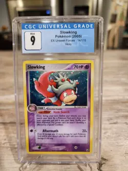 2005 Pokemon Slowking CGC 9 Holo Rare 14/115 Mint Pokemon Card EX Unseen Forces - Image 1