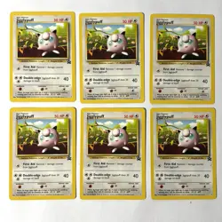 2000 POKEMON MOVIE JIGGLYPUFF #7 BLACK STAR PROMO LOT OF 6 CARDS - Image 1