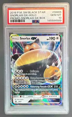 2016 Pokemon Sun Moon Promo SM05 Snorlax GX PSA 10 145584589 - Image 1