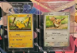 Pokemon Together 151 Promo/Variant 025 Pikachu/133 Eevee Set Of 2 Pokemon Center - Image 1