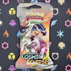 Cosmic Eclipse Sleeved Booster Pack Pokemon TCG Sun & Moon Arceus Dialga Palkia - Image 1