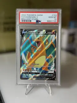 Pokemon Brilliant Stars 2022 - Charizard V #153/172 - PSA GEM MT 10 - Image 1