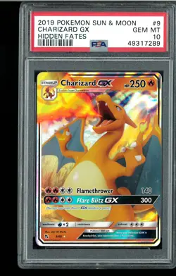 PSA 10 Charizard GX - 9/68 - Hidden Fates Graded Pokemon - Image 1