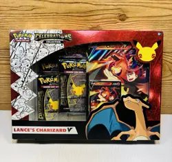 Pokemon Celebrations Collection Lance's Charizard V Promo Box - Factory Sealed 820650809392 - Image 1