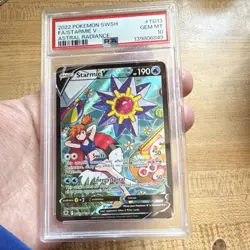 Pokemon 2022 Starmie V TG13 Astral Radiance Full Art Ultra Rare Holo PSA 10 - Image 3