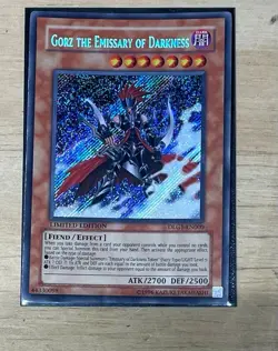 Yugioh Gorz The Emissary Of Darkness Secret Rare DLG1-EN000 Limited Edition HP - Image 1