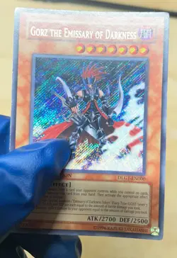 Yugioh Gorz The Emissary Of Darkness Secret Rare DLG1-EN000 Limited Edition HP - Image 3