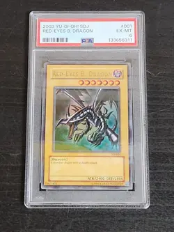 RED-EYES B. DRAGON #SDJ-001 PSA Graded 6 - Image 1