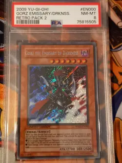 PSA 8 Yu-Gi-Oh! Gorz The Emissary of Darkness Retro Pack 2 RP02-EN000 - Image 1