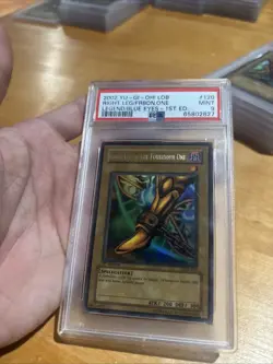 Yugioh Right Leg of the Forbidden One LOB-120 1st PSA 9 Wavy - Image 2