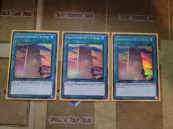 YUGIOH 3X GRAVEKEEPER'S STELE STP1-EN018 SUPER UNLIMITED ED NM SPEED DUEL - Image 1
