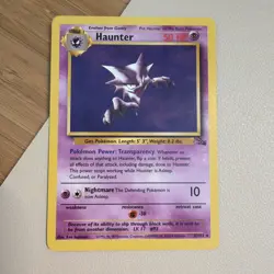 Haunter Pokemon Card Non-Holo 21/62 Fossil Set Rare 1999 Original LP - Image 1