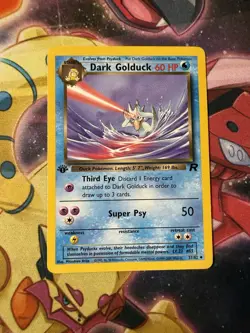 Dark Golduck 37/82 1st Edition Team Rocket Pokemon Card WOTC Uncommon - Image 1