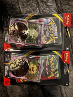 Pokemon Mega Evolution Phantasmal Flames Blister Pack Promo Card Art Set - Image 1