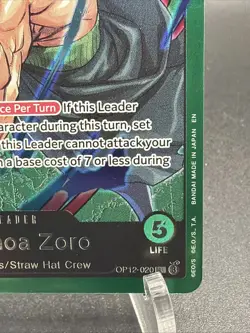 One Piece Card Game OP12-020 Roronoa Zoro "Leader" Alt Art Foil ENGLISH - Image 4