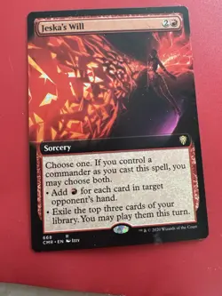 2020 Magic: The Gathering JESKA'S WILL #668 Commander Legends Extended Art Rare - Image 1