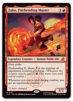 Zuko, Firebending Master #127 (NM) TLE Magic MTG - Image 1