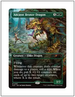 1x Ancient Bronze Dragon, Secret Lair D&D - 2487, Non-Foil, Magic MTG NM - Image 1