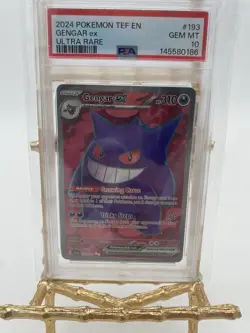 2024 Pokemon Temporal Forces Gengar ex #193 PSA 10 Special Illustration - Image 1